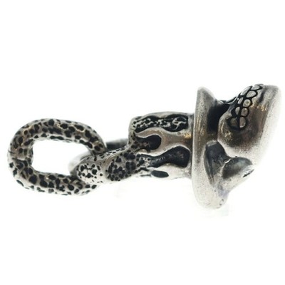 Starlingear Micro Dante Flaming Skull Sterling Silver 925 Pendant