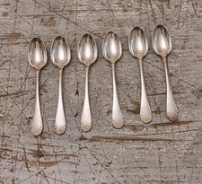 Christofle Berain Collection 6 silver-ice cream spoons,small Berain shell design