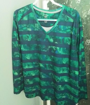 Reel Legends Freeline Womens Long Sleeve Polyester Activewear Shirt Size 2X