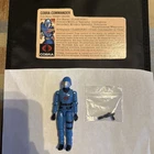 Vintage 1982 GI Joe Straight-Arm Cobra Commander w/pistol & file card-Near Mint
