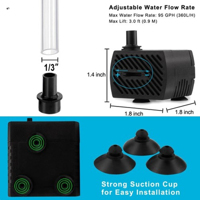 #ad Detachable amp; Easy to Clean Submersible Water Pump for Ponds and Fountains $16.95