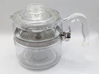 Vintage Pyrex Flameware 7754-B Glass Percolator Coffee Pot 2-4 Cup Complete