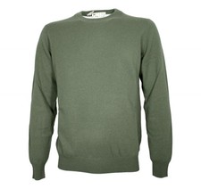 CASHMERE COMPANY Maglia Girocollo Uomo In Puro Cashmere Colore 235 Verde Salvia