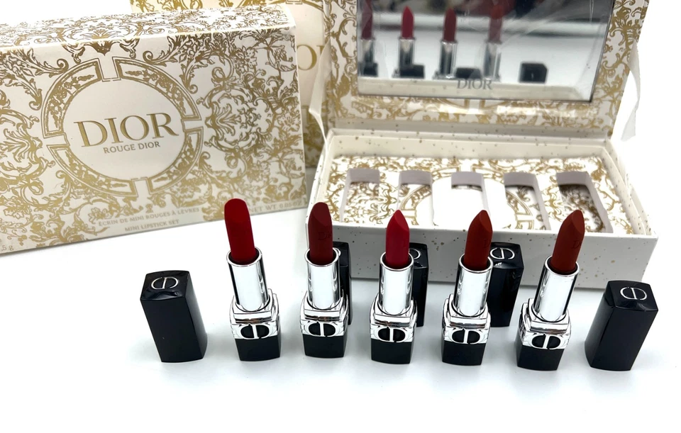 Christian DIOR Rouge Dior Limited Edition ~ 5pc Mini Lipstick Gift Set - Image 4 of 4
