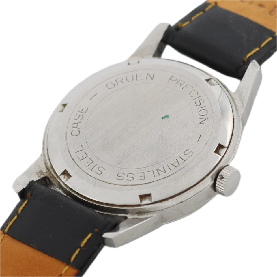 Reloj Pulsera Mecánico Hombre Vintage 34mm Gruen Precisión Hecho en Suiza Acero Inoxidable Foto 4 de 4