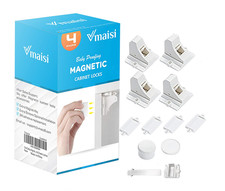 4 Pack Magnetic Cabinet Locks Child Safety Locks for Drawers Cabinets No Drill
