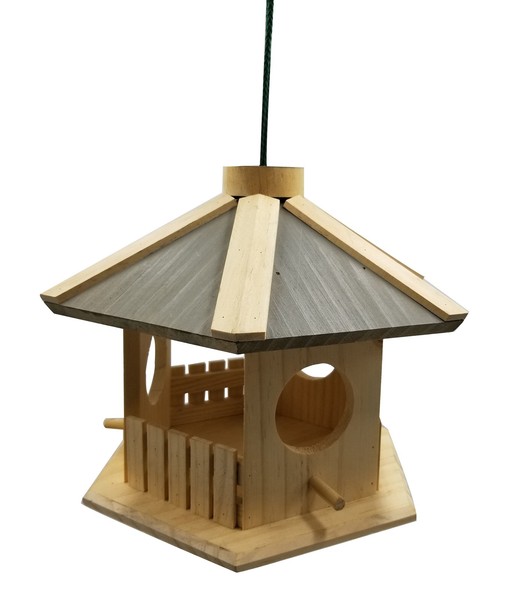 Vogelhaus Futterhaus Dakota Kiefernholz Natur Ca. 30 X 26 X 22 Cm, Dehner Natura-image