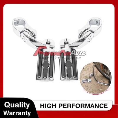 1-1/4'' 1.25'' Motorcycle Highway Crash Bar Foot Pegs Fit For Harley Touring
