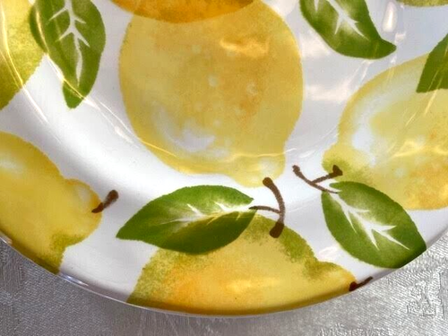 Pier 1 Imports Ironstone LEMON Salad Dessert Plates Set Of 2 EUC - Picture 4 of 8