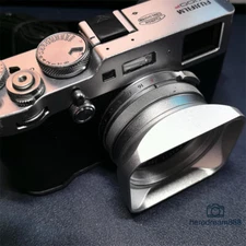Aluminium Alloy Lens Hood For Fujifilm X100VI X100S X100T Lens Hood Cap Silver
