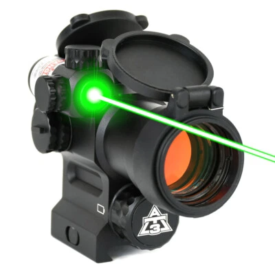 AT3 TACTICAL AT3 LEOS Red Dot Sight with Integrated Green Laser Sight & Riser