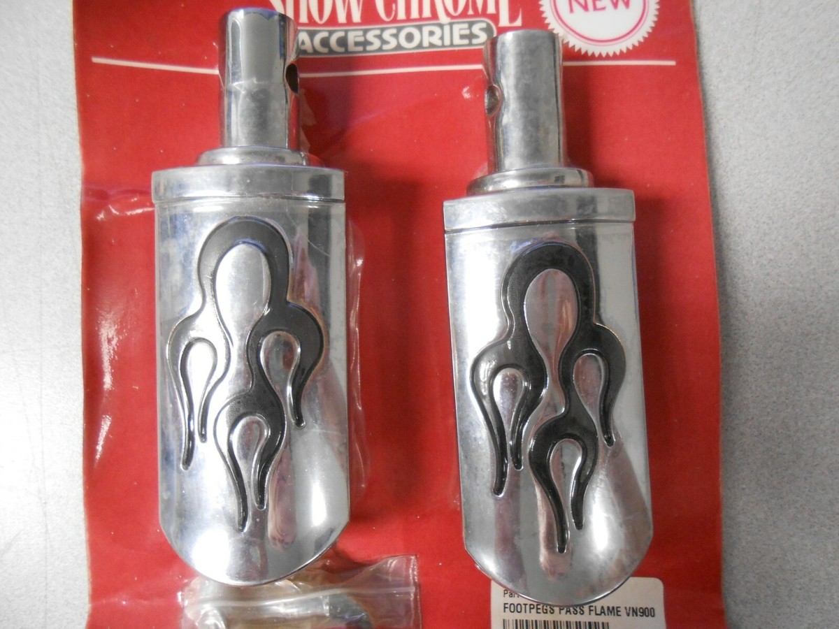NOS Show Chrome Accessories Flame Slider Footpeg System 21