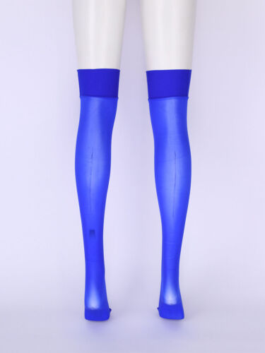 Sexy Women's Glossy Lace Thigh High Stockings Stay Up Oil Glossy Sheer Pantyhose - Picture 79 of 151