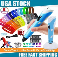 3D Printing Pen Set 3D Drawing Pen with Led Display 12 Color Filament Kid Gift