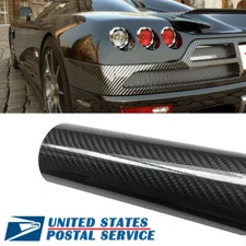 US Waterproof Carbon Fiber Vinyl Car Wrap Sheet Roll Film Sticker Decal Paper