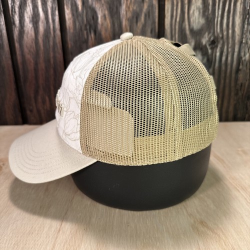 Kenworth Trucks Cola de Caballo Camionero Sombrero Floral Beige Flores Malla Snapback Gorra NUEVO - Imagen 4 de 11