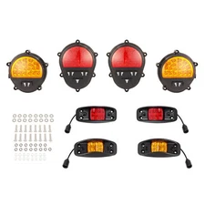 8XLED Side Marker+Brake+Turn Signal Lights For 2 1/2 Ton & 5 Ton Military Trucks
