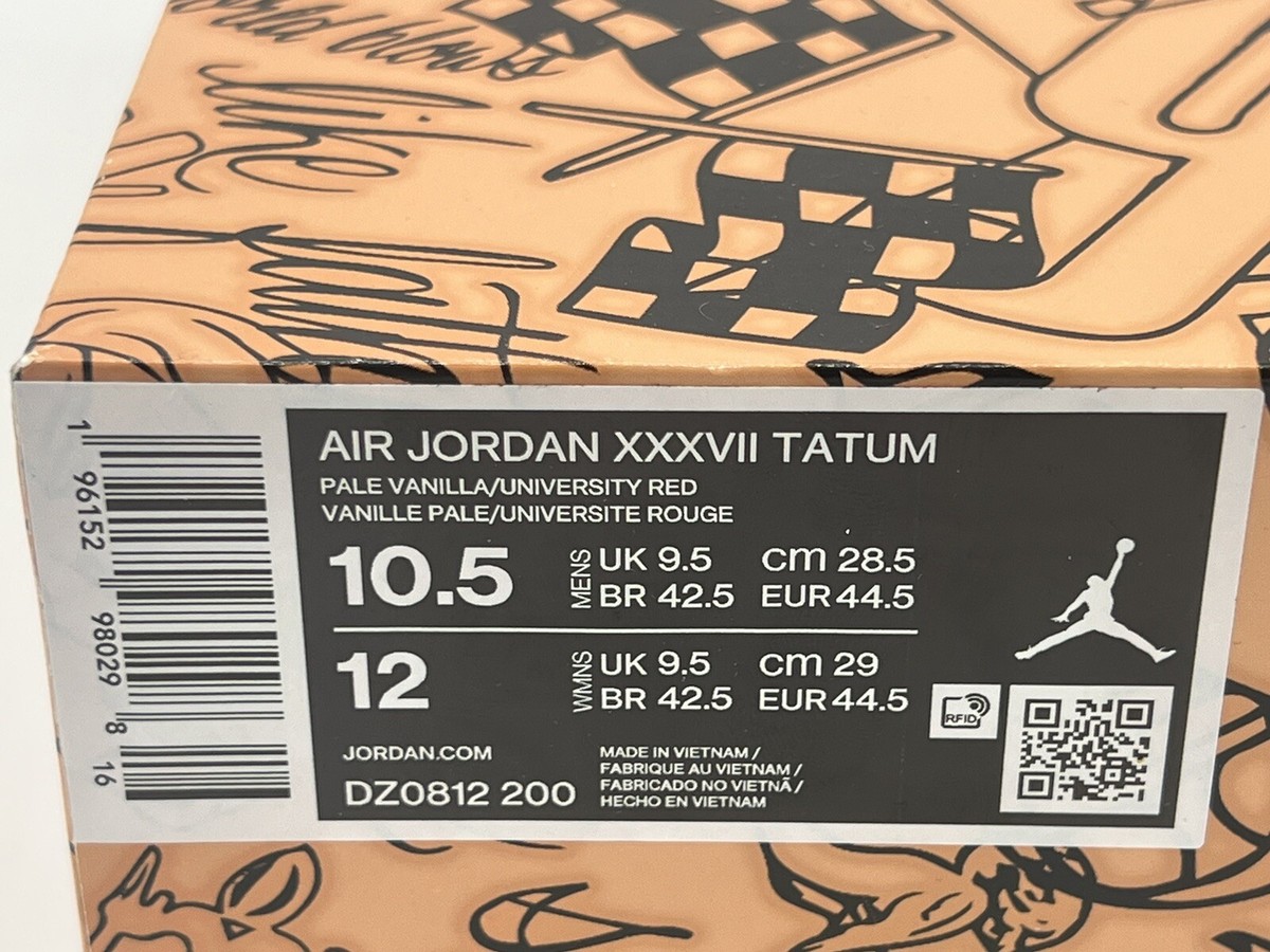 AIR JORDAN 37 TATUM PF 10.5 ベージュ/ブラック Size 10.5 - Nike Air Jordan 37 x Jayson Tatum Beige DZ0812
