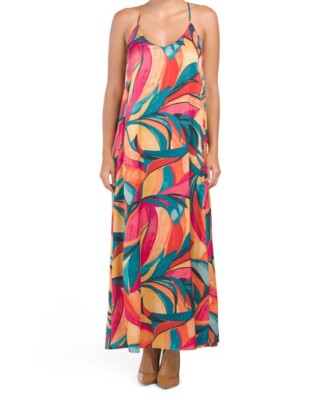 bandhani print maxi dress Bandhani Placement Print, Hand Micro Pleated Asymmetric Maxi Dress 16