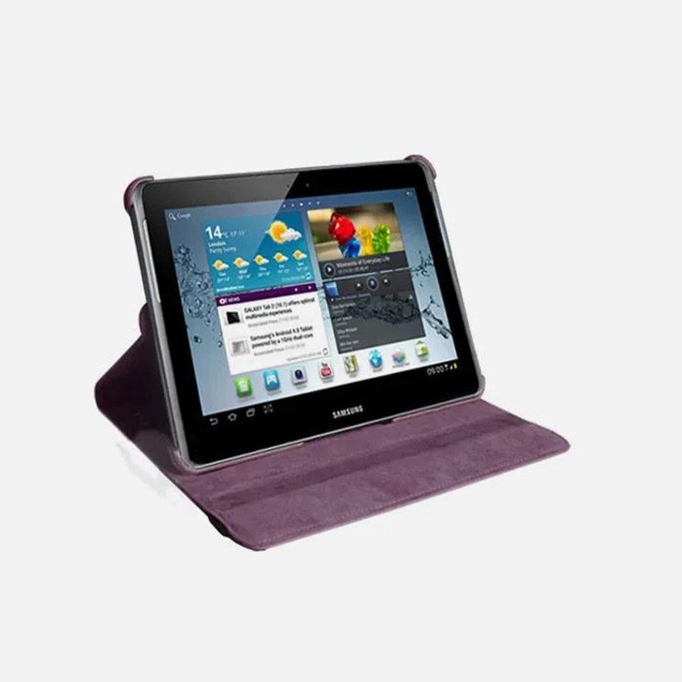 Leather 360 Rotate Case Stand Cover For Samsung Galaxy Tab 2 10.1 P5100 - Image 2 of 4