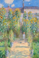 Claude Monet - The Artist's Garden at Vetheuil - Wall Art Poster / Canvas Print