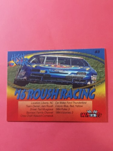 1995 Wheels High Gear #83 Ted Musgrave's Car, cd1 - Picture 2 of 3