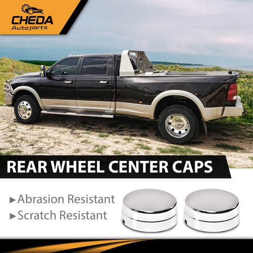 REAR WHEEL CENTER HUB CAPS PAIR FIT FOR 03-17 DODGE RAM 3500 1-TON DUALLY - Picture 10 of 12