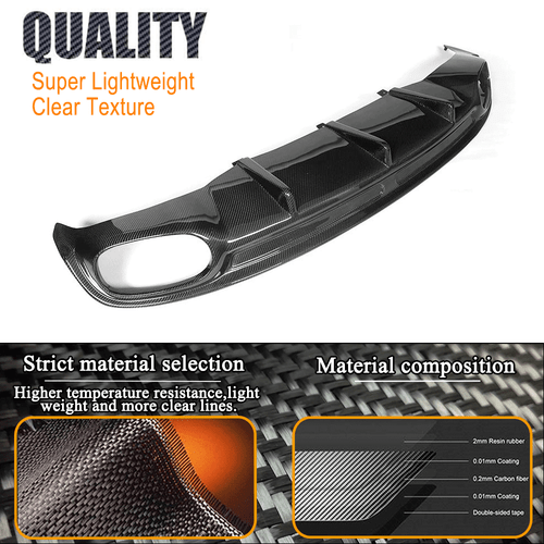 Difusor de carbono faldón trasero para Audi A7 S Line S7 Sportback 2011-14 - Imagen 9 de 12