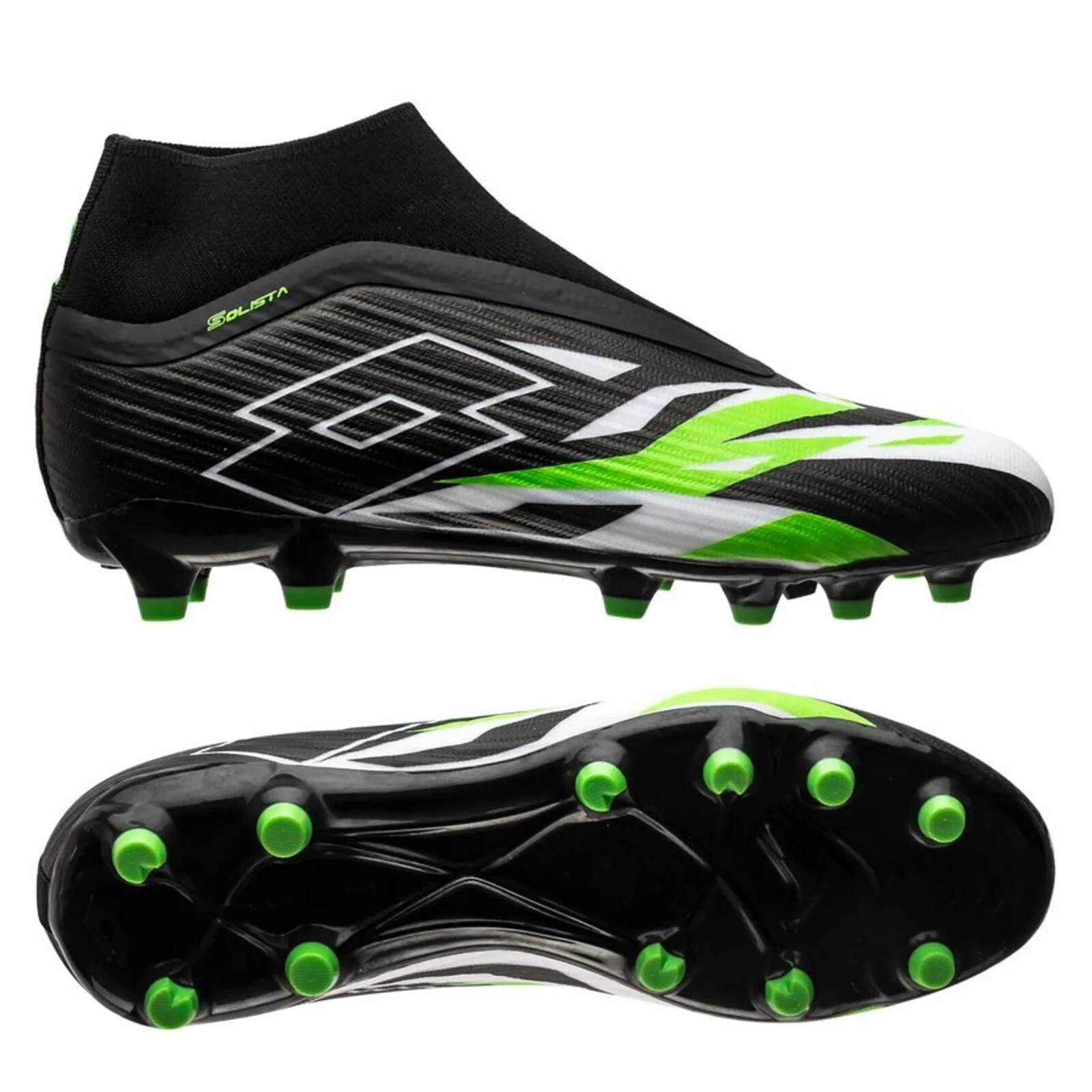 Lotto Solista 300 VI Gravity FG tacchetti calcio uomo nero verde primavera taglia 11 nuovi con scatola