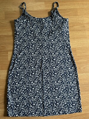 Old Navy Womens Size XL Blue And White Floral Stretch Summer Dress | eBay