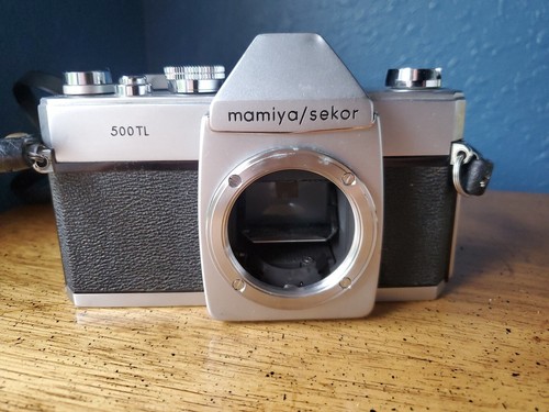 Vintage MAMIYA/SEKOR 500TL SLR Camera Body Only With Case & Strap, Loaded Film - Picture 2 of 11