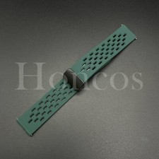 22 MM D/Green Rubber Watch Strap Fits For The Blancpain X Swatch Indian Ocean