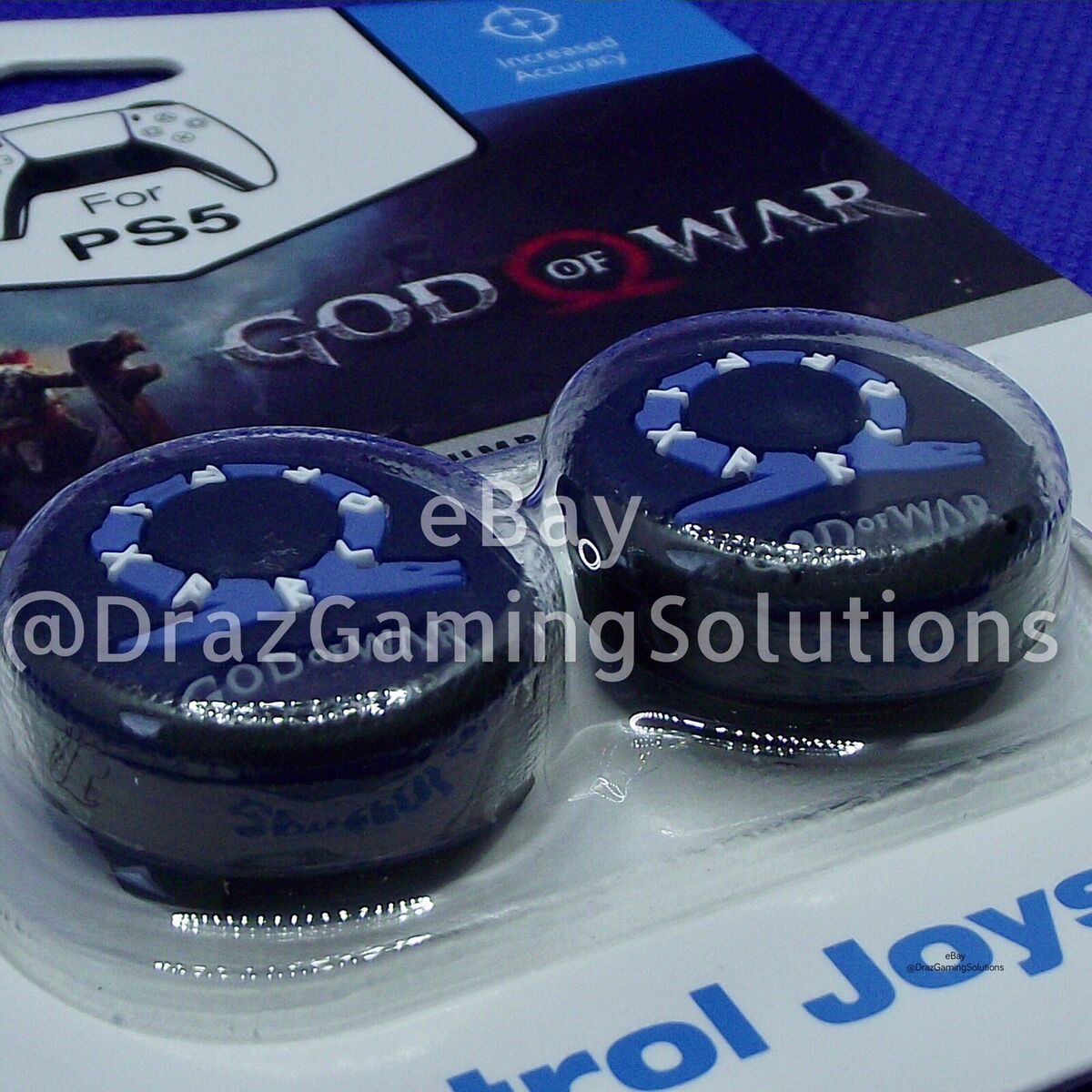 God Of War: Ragnarok Thumb Grips Controller For PS5/PS4 Gaming Blue