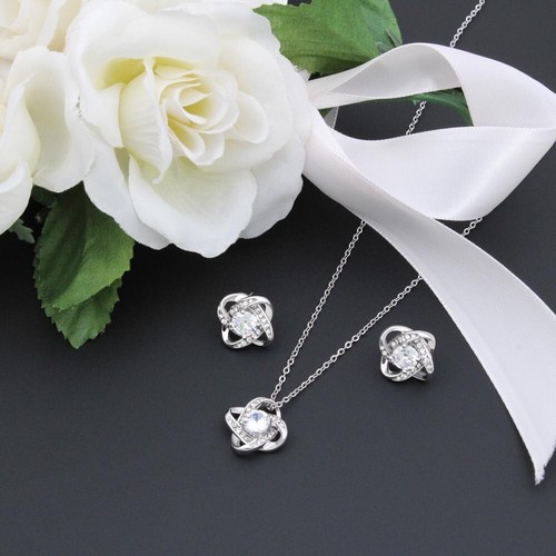 Regalo Para Esposa Set Aretes y Collar Joyeria Mujer Regalo Navidad Aniversario - Foto 10 di 11