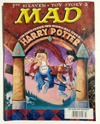 MAD Magazine 391 March Harry Potter Barf Satire Toy Story Bill & Hillary Clinton