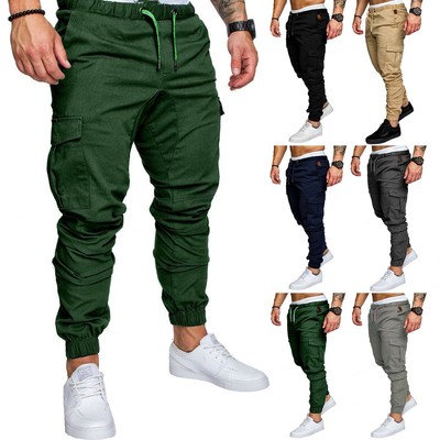 Men's Sport Pants Long Trousers Tracksuit Fitness Workout Joggers Gym ...