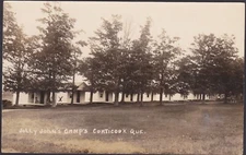 Circa 1928 Real Photo RPPC Postcard Jolly John's Camp's CORTICOOK, Quebec
