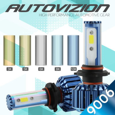 Pair 9006 CREE LED 388W 38800LM Headlight Conversion Kit Beam Bulbs 6000K 2pcs