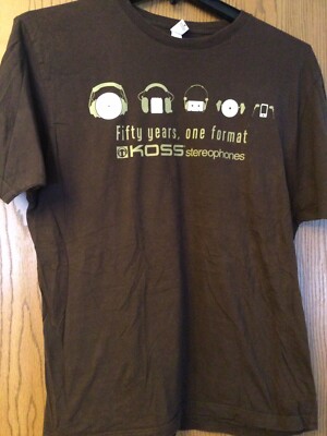 Koss Stereophones - Brown Shirt.  L.