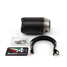 Puntas de escape de moto de 2,36" deslizables 60,5 mm tubo silenciador universal corto 160 mm