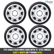 15" Volkswagen Golf Hubcaps Wheel Trims Trim Cap Cover X 4 Silver Trim Set New