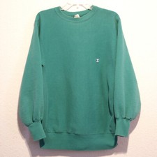 VTG Champion Reverse Weave Warmup Sweatshirt Size XL Mint Green Blank 80s USA