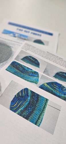 Far Out Fibers - Sky & Mountain  Hat Knitting Kit - Earth - 3  skeins &  pattern - Picture 14 of 15