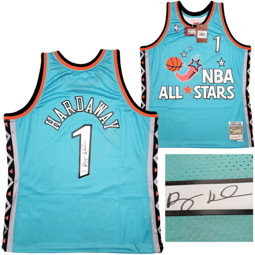 MAGIC ANFERNEE HARDAWAY AUTO TEAL M&N ALL STAR GAME FEB 11, 96 JERSEY XL PSA/DNA - Picture 1 of 10