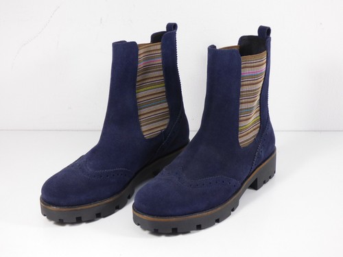 TO BE Damen Leder Stiefel Gr 37 DE / Blau Modern und NEU ( R 9210 ) - Picture 3 of 5