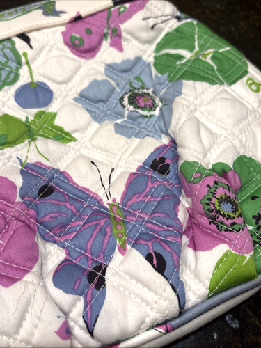 Vera Bradley Sateen Purse Shoulder Handbag Ltd Edition Butterflies Flowers - Picture 4 of 11