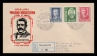 Iceland 1954 FDC, Hannes Hafstein. Registered to Hamilton NY. Lot #5.