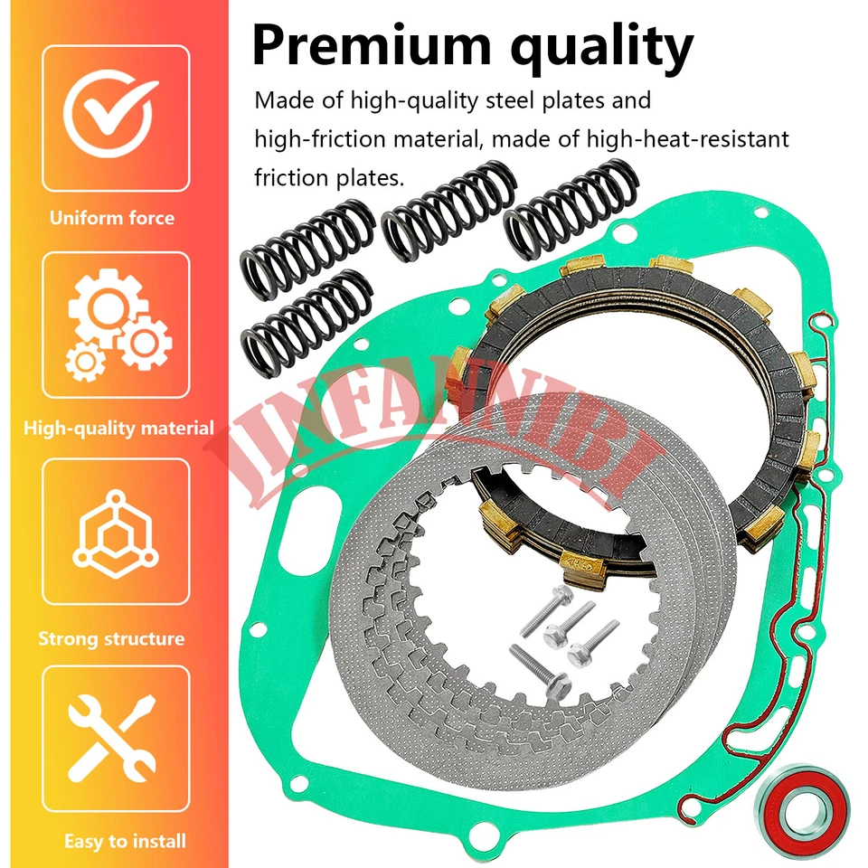 Clutch Friction Plates Spring Gasket Kit for Suzuki Savage 650 1986-88 1995-2004 Foto 4 de 4