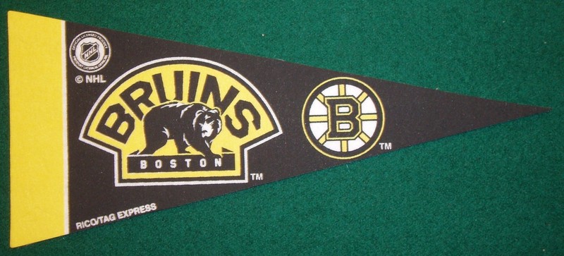 BOSTON BRUINS NHL MINI PENNANT, NEW & MADE IN USA