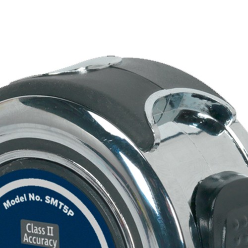 Sealey Professional Tape Measure 5m (16ft) Rubberised Chrome Body 25mm - Picture 7 of 8